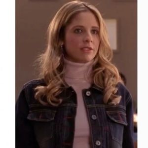 ASO Buffy The Vampire Slayer Medium Wash Denim Jacket RARE Vintage Year 2000